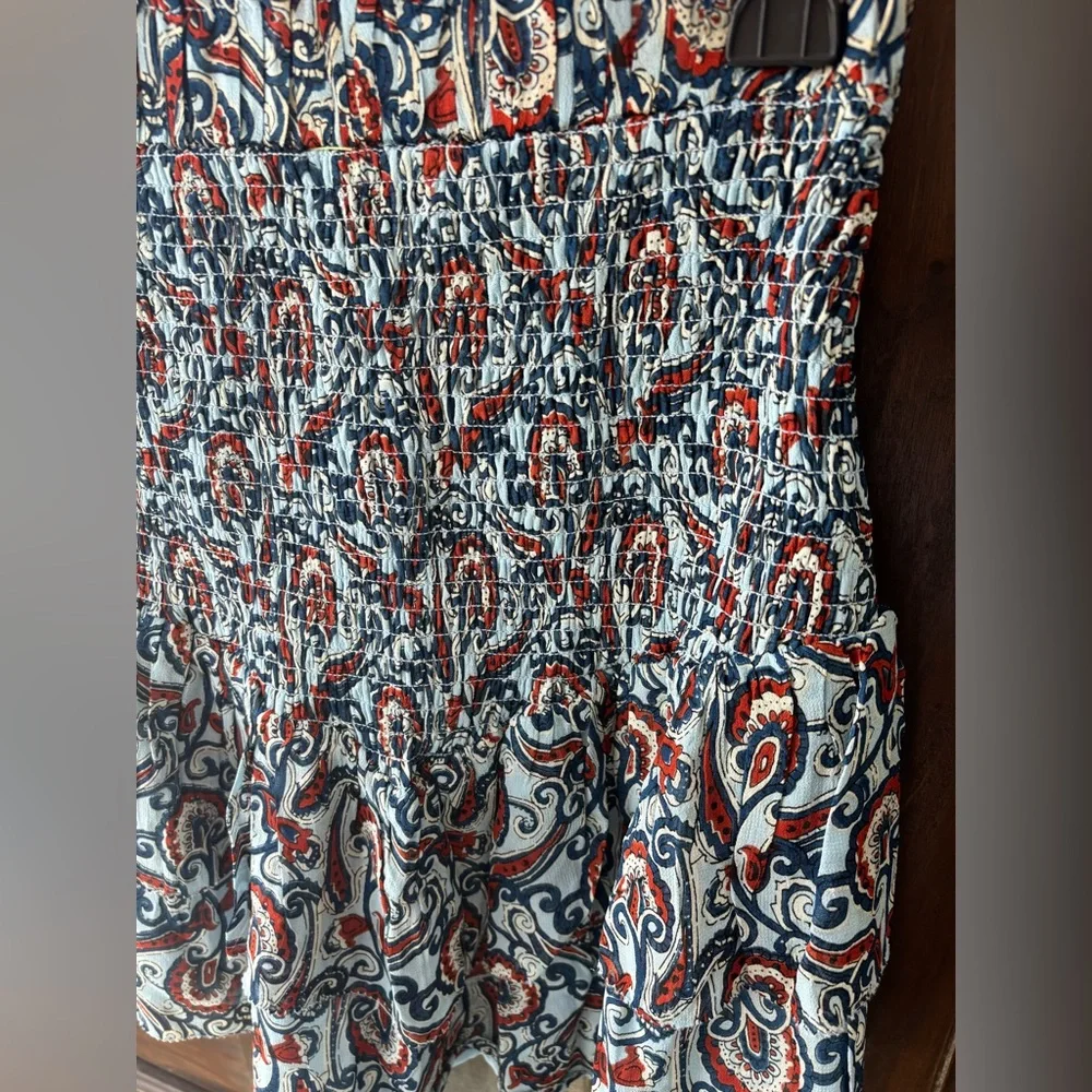 Karina Grimaldi boho set blouse and skirt s/xs Eliza Paisley print EUC